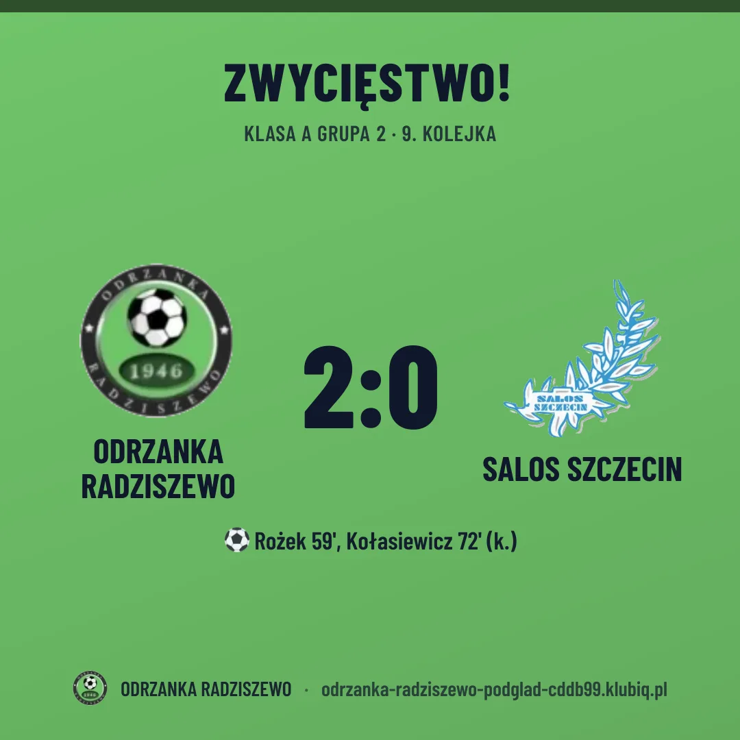 Odrzanka Radziszewo 2:0 Salos Szczecin