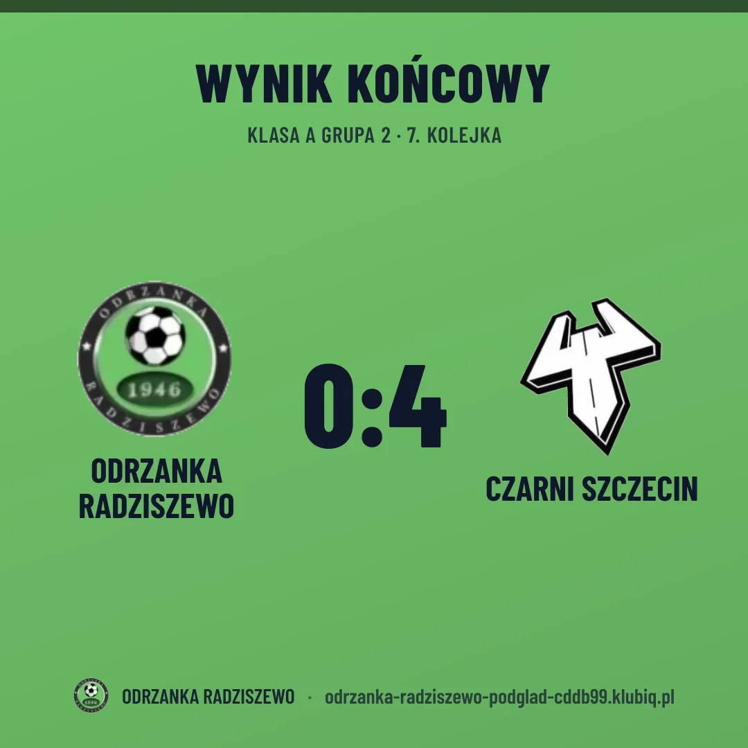 Odrzanka Radziszewo 0:4 CZARNI SZCZECIN