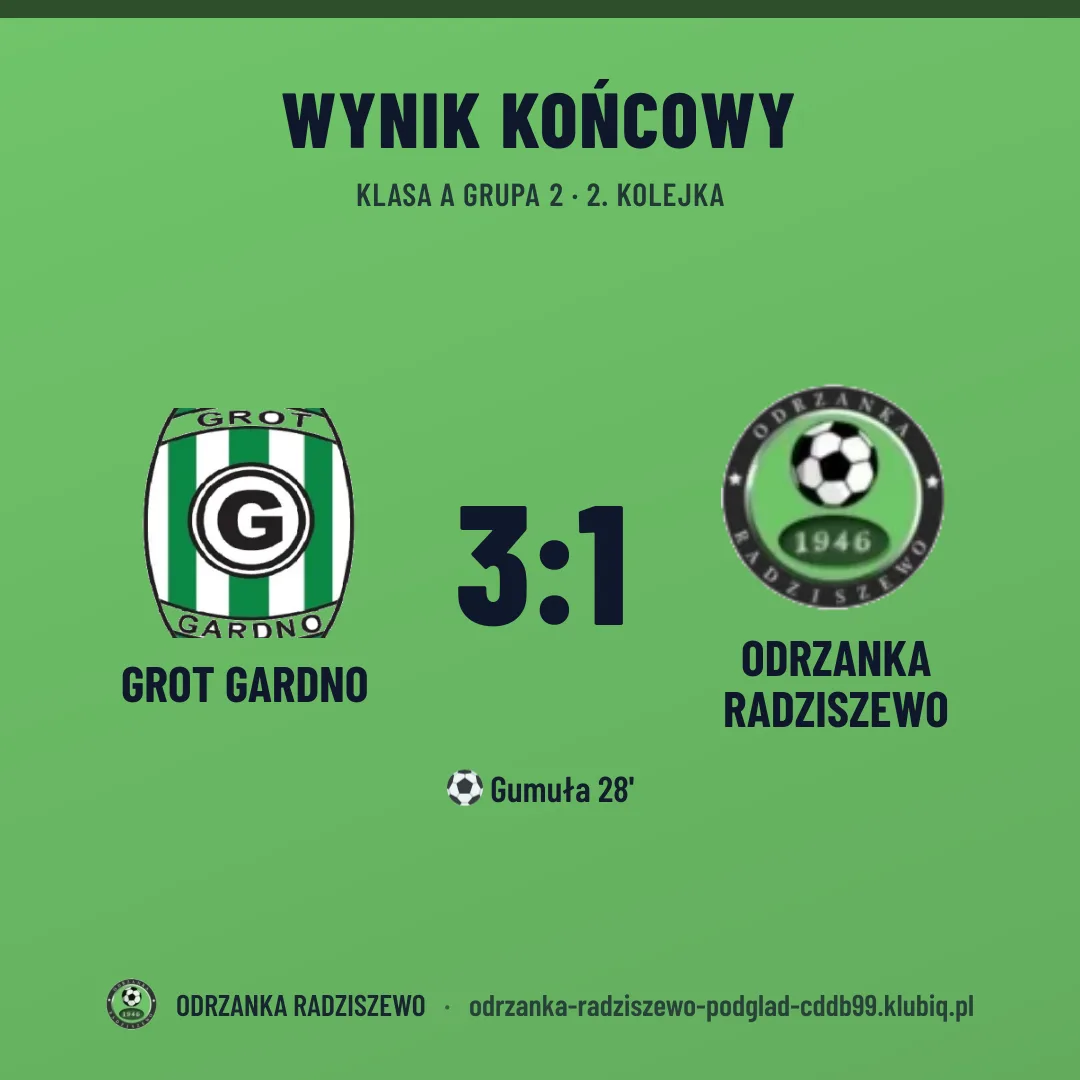 Grot Gardno 3:1 Odrzanka Radziszewo